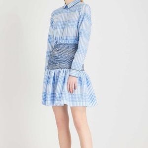 Gianni smocked cotton dress